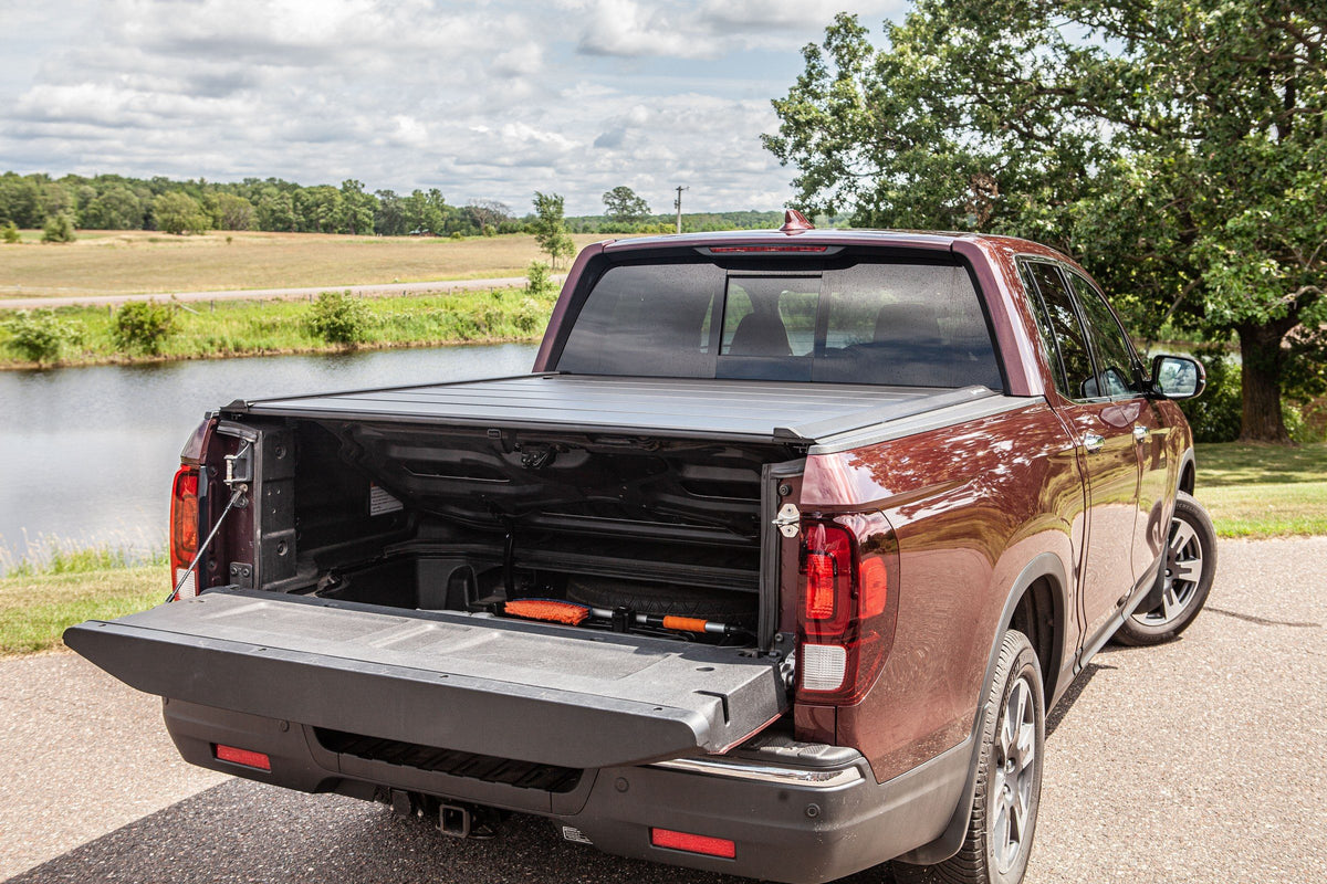 Honda Ridgeline with a Tectonic tri-fold tonneau cover