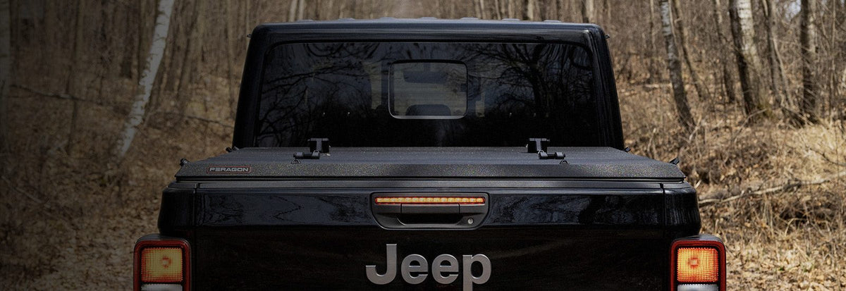 Jeep Gladiator with a Tectonic tri-fold tonneau cover