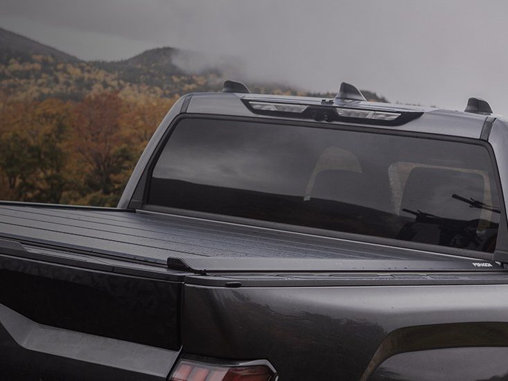 Toyota Tundra TRD Pro with a Tectonic tri-fold tonneau cover and mountain bikes