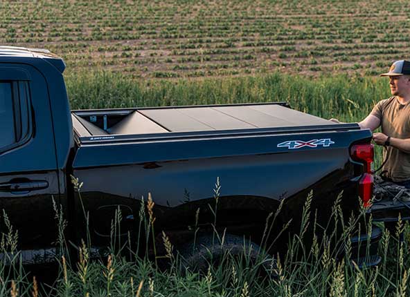 A closeup of the locking mechanism.