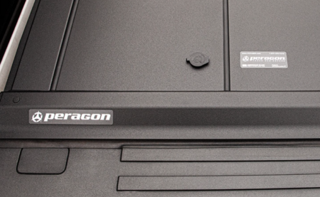 matte black peragon truck bed cover, key lock cylinder